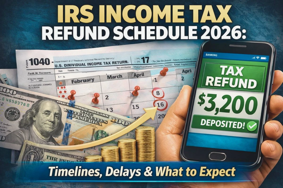 IRS Income Tax Refund Schedule 2026 Timelines, Delays & What to Expect